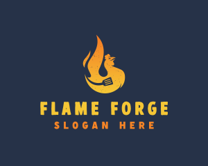 Hot Roast Chicken logo design