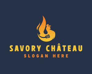 Hot Roast Chicken logo design