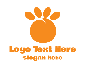 Orange Peach Paw logo