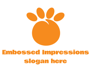 Orange Peach Paw logo design