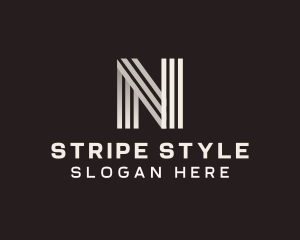 Stripes Generic Letter N logo