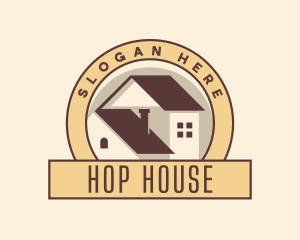 House Roofing Construction logo design