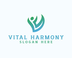 Human Foundation  Letter V logo design