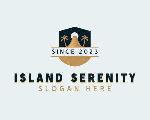 Outdoor Island Mountain logo design