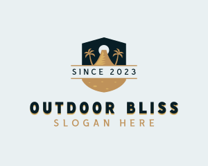 Outdoor Island Mountain logo design