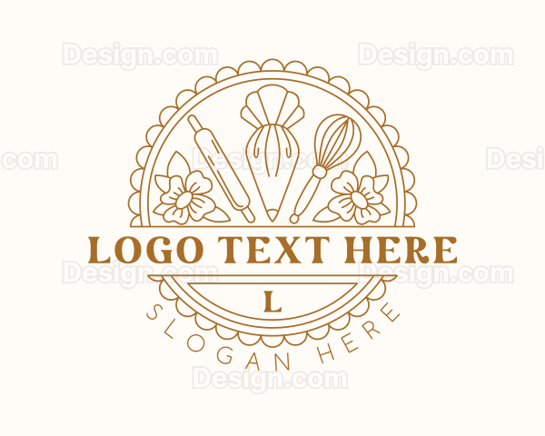 Flower Baking Confectionery Logo