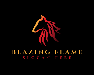 Hot Flaming Horse logo design