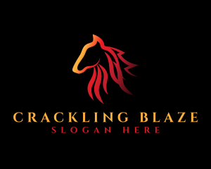 Hot Flaming Horse logo design