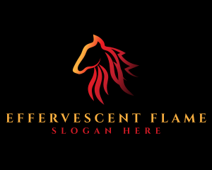 Hot Flaming Horse logo design