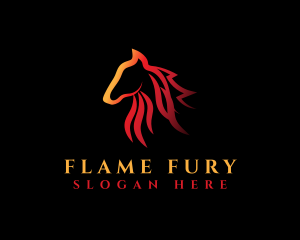 Hot Flaming Horse logo design