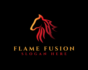 Hot Flaming Horse logo design