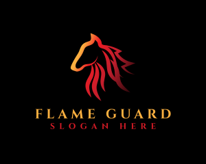 Hot Flaming Horse logo design