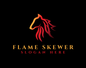 Hot Flaming Horse logo design