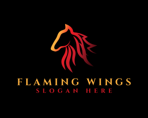 Hot Flaming Horse logo design