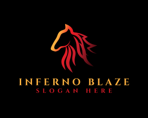 Hot Flaming Horse logo design