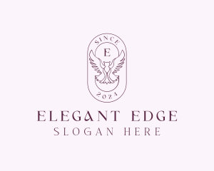 Elegant Bird Crest logo design