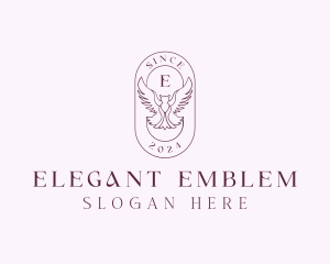 Elegant Bird Crest logo design