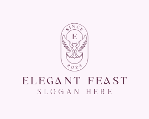 Elegant Bird Crest logo design