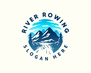 Mountain River Destination logo design