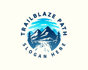 Mountain River Destination logo design