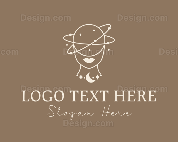 Woman Cosmic Fortune Teller Logo