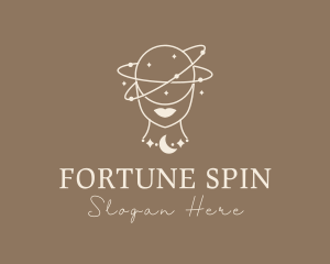 Woman Cosmic Fortune Teller  logo design