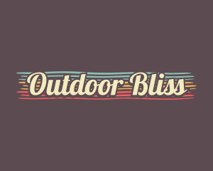 Colorful Retro Cursive logo design