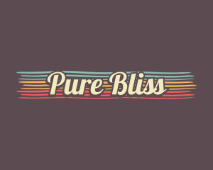 Colorful Retro Cursive logo design