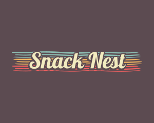 Colorful Retro Cursive logo design