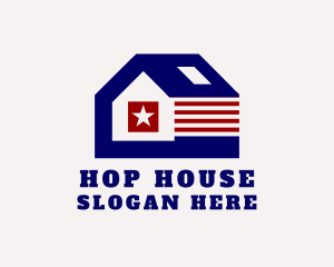 Patriotic Star House logo design