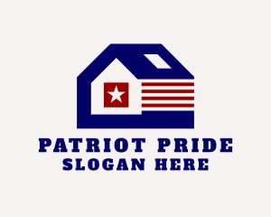 Patriotic Star House logo design