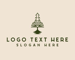 Tree - Pine Learning Tree logo design