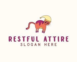 Pajama Cat Animal logo