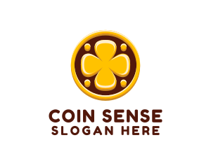 Lucky Clover Coin logo design