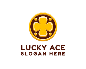 Lucky Clover Coin logo design