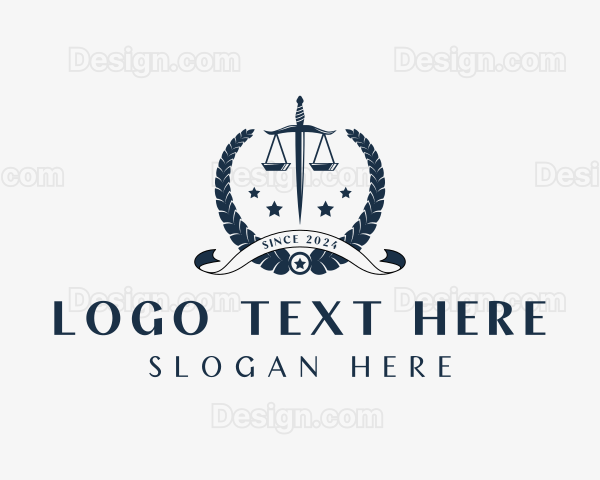 Legal Dagger Justice Scale Logo