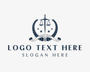 Legal Dagger Justice Scale logo