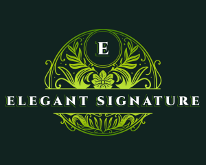 Natural Organic Florist logo design