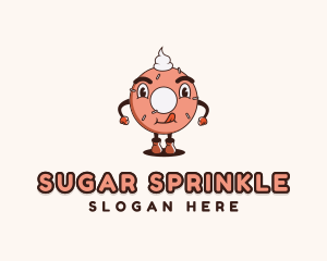 Sweet Donut Dessert logo design