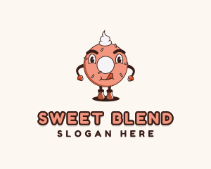 Sweet Donut Dessert logo design