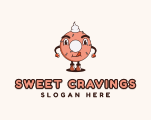 Sweet Donut Dessert logo design