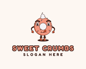 Sweet Donut Dessert logo design