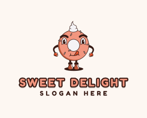 Sweet Donut Dessert logo design