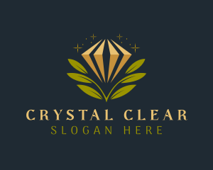 Leaf Diamond Jewelry logo design