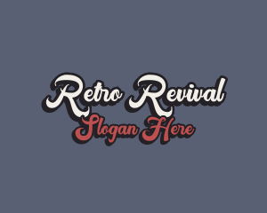 Retro Script Business logo design