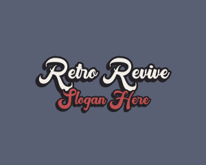 Retro Script Business logo design