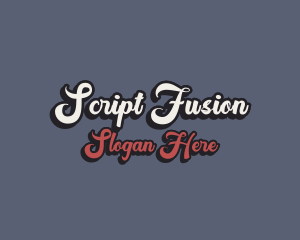 Retro Script Business logo