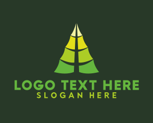 Organic Leaf Tree logo