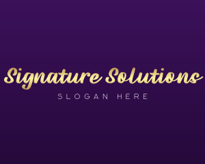 Elegant Handwritten Signature logo