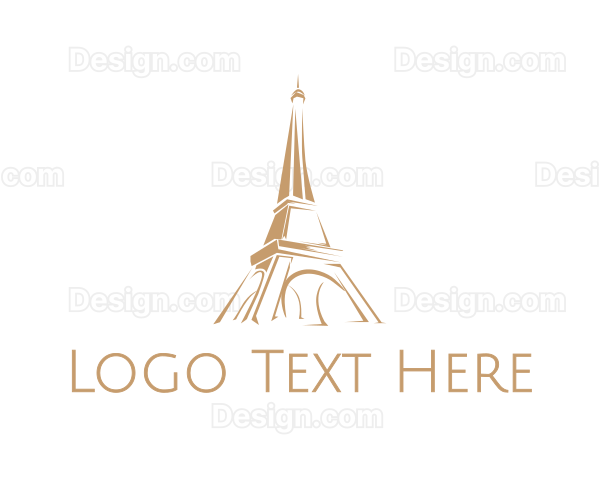 Brown Eiffel Tower Logo